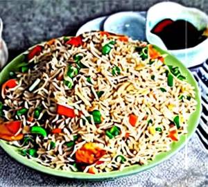 Chicken egg schezwan fried rice