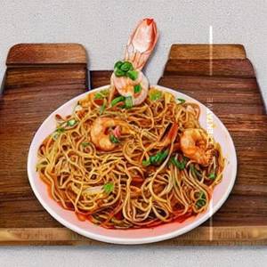 Prawns Burnt Garlic Noodles  