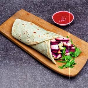 Beetroot Chicken Cheese Egg Wrap