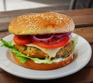 Cheese tikki burger