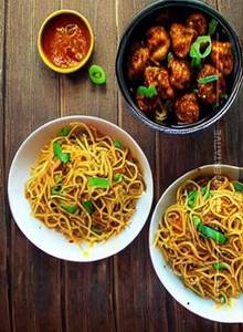 Veg Manchurian Dry Noodles