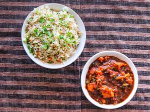 Veg fried rice with chilli gobi [250 ml]
