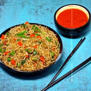 Veg Singapur Mushroom Fried Rice
