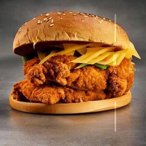 Double Cheese Fried Chicken Sandwich
