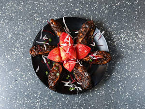 Corn & Cheese Black Pepper Sauce Pan Fried Momos