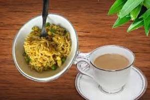 Spicy Maggie With Normal Chai