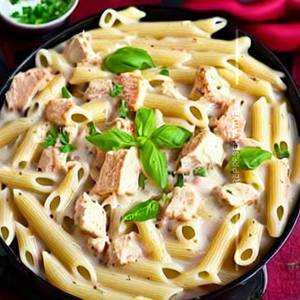 White Cheese Chicken Pasta