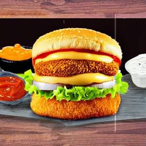 Cheese Fried Chicken Burger