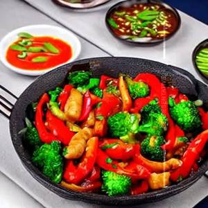 Stir Fry Vegetable in Hot Bean Sauce