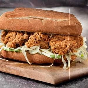 Fried Chicken Porotta Sandwich