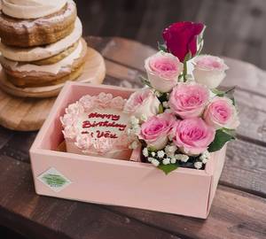 Birthday Cake & Flowers