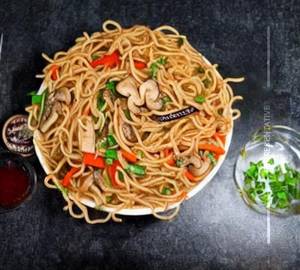 Veg Schezwan Mushroom Noodles