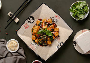 Stir Fried Tofu In Chilli Basil