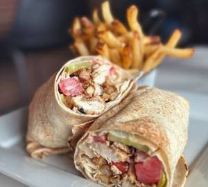Chicken Shawarma Wrap With Fries
