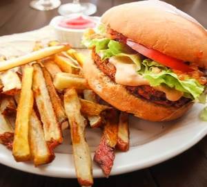 Veggie Burger With Fries