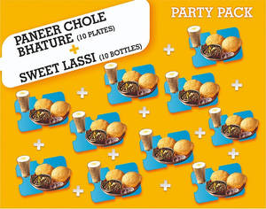 10 Plate Paneer Chole Bhature And 10 Sweet Lassi