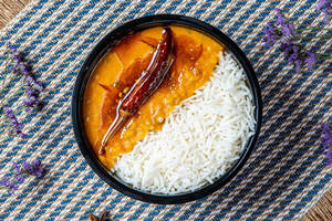 Double Fry Yellow Dal Rice Bowl (serves 1)