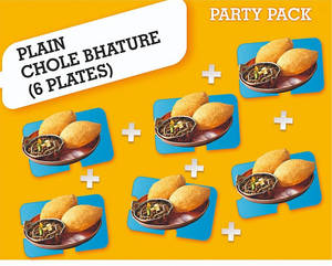 6 Plate Plain Chole Bhature