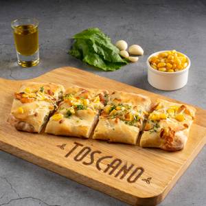 Spinach  Corn and Pumpkin  Filled Garlic bread
