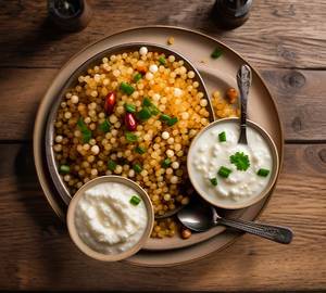 Sabudana Khichdi with Curd