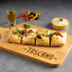 Pesto Chicken Filled Garlic Bread