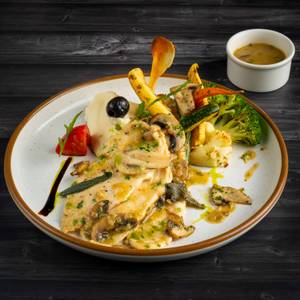 Chicken Scallopini with Mushroom Butter Sauce