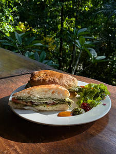 Green Omelette Sandwich