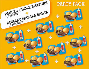 10 Plate Paneer Chole Bhature And 10 Masala Shikanji