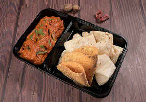 Combo-2(chicken Bharta+2roomali Roti+papad)