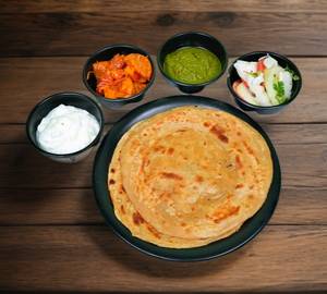 Plain paratha thali