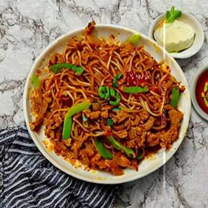 Pork Spicy Noodles Toast