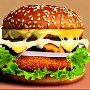 Chicken Cheese Mega Crispx Burger