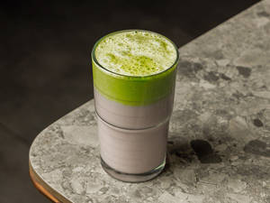 Strawberry Milk With Matcha Cold Foam