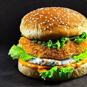 Double Panda Jamaican Chicken Burger