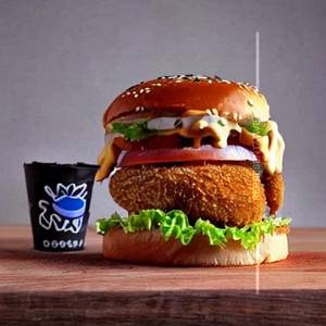 Double Panda Grilled Chicken Burger