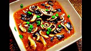 Chilli Garlic Mushroom Soup 
