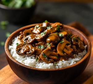 Masala Mushroom Rice Bowl