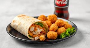 Crispy Chicken Twister Wrap With Popcorn Chicken (Regular) And Soft Drink (1 Piece)