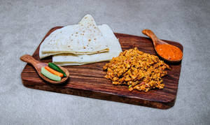 Rumali Peri- Peri Chicken Shawarma On Plate