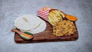 Spicy Chicken Shawarma Plate With Fries