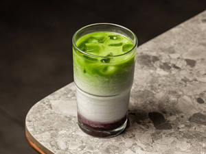 Blueberry Matcha Latte