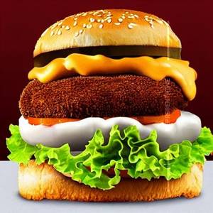 Chicken Cheese Nuggets Burger