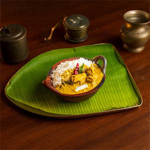 Steam Ponni Rice & Kongu Kozhi Curry