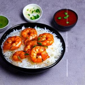 Steamed Rice (Manchurian) - Prawn