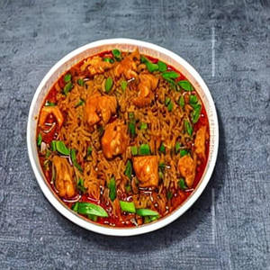 Chicken Pot Fried Rice In Red Chilli Sauce