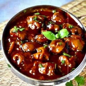 Mushroom Manchurian Chilli Gravy