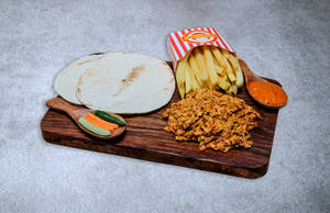 Peri-peri Chicken Shawarma Plate With Fries