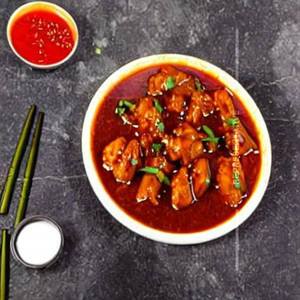 Sliced Chicken In Honey Chilli Gravy