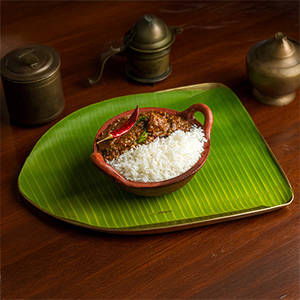 Steam Ponni Rice & Milagu Mutton Curry