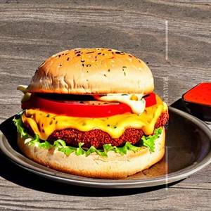 Classic veg cheese burger                                                                                                                                                        